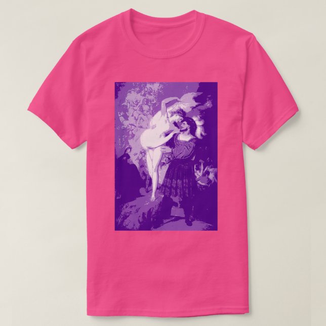 Faust and Lilith digital art blue T Shirt (Design framsida)