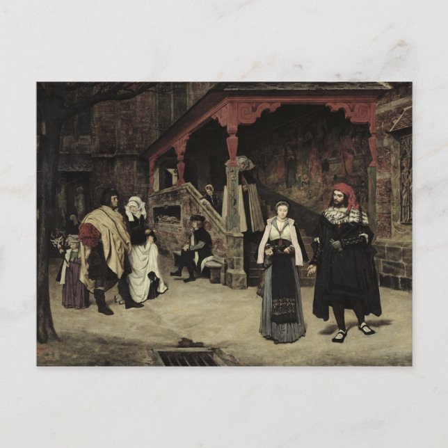 Faust and Marguerite, 1860 Vykort (Framsida)