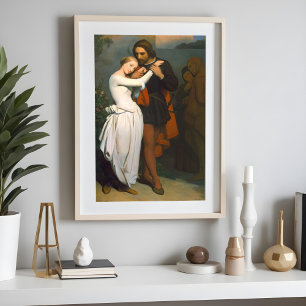 Faust & Marguerite i trädgården av A. Scheffer Poster