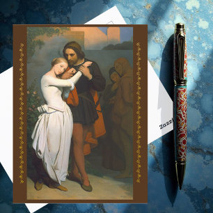 Faust & Marguerite i trädgården av A. Scheffer Vykort