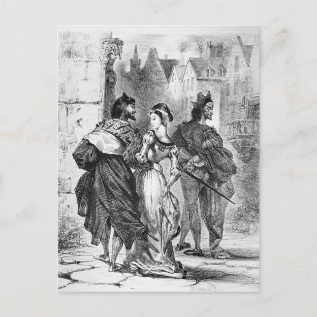 Faust möteMarguerite Vykort (Framsida)