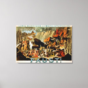 Faust musikalisk Theatreaffisch Canvastryck