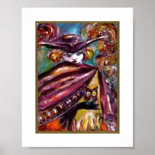 FAUST/Mysterik mask med tricorn och Uggla Poster