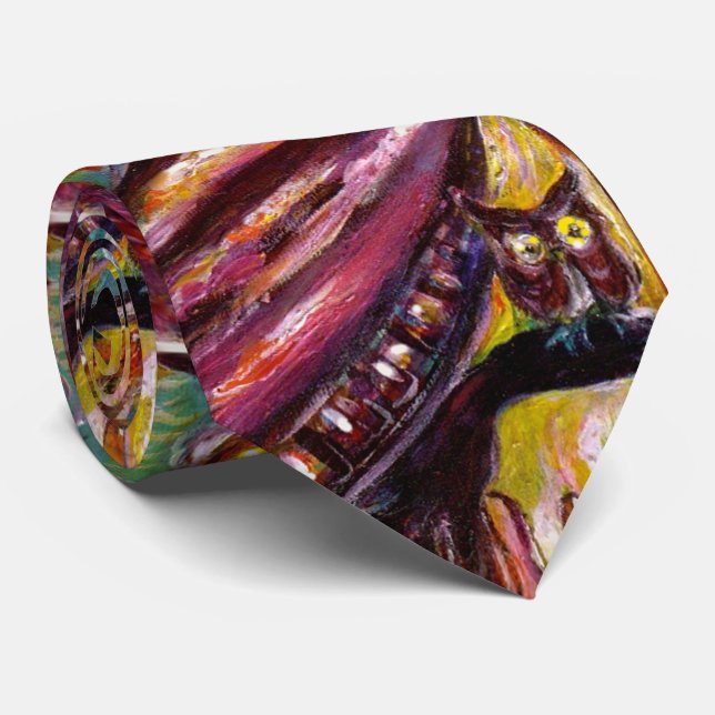 FAUST/Mysterik mask med tricorn och Uggla Tie Slips (Rullad)