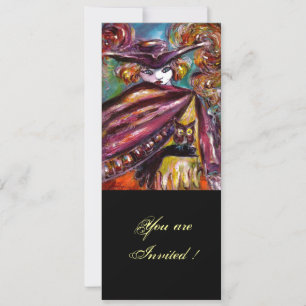 FAUST/ Mysterisk mask med tricorn kostymfest Inbjudningar