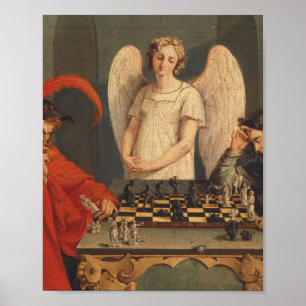 Faust och Mephistopheles spelar schess Poster