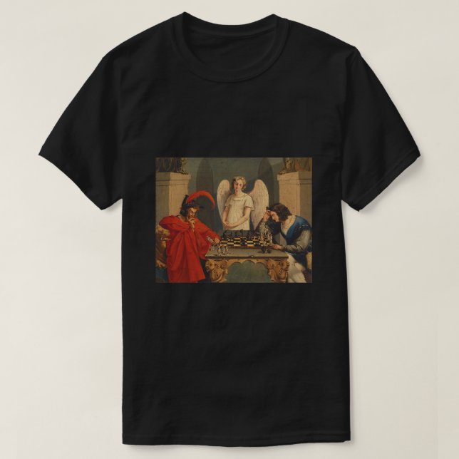 Faust och Mephistopheles spelar schess T Shirt (Design framsida)