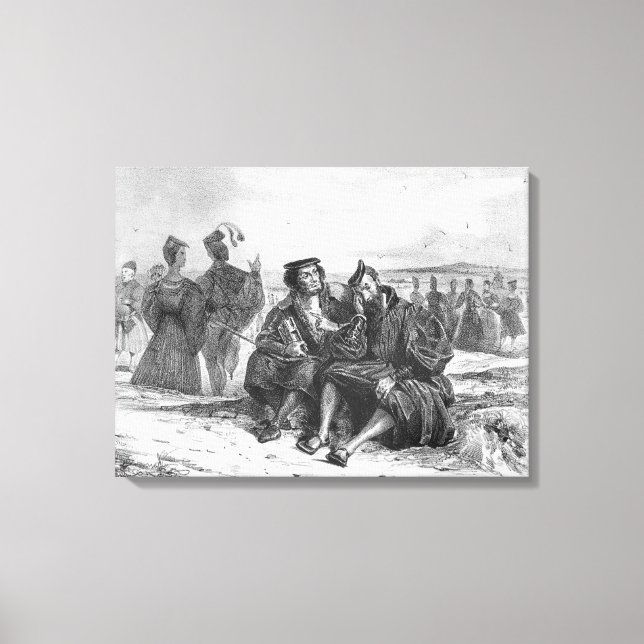 Faust och Wagner i konversation Canvastryck (Framsida)