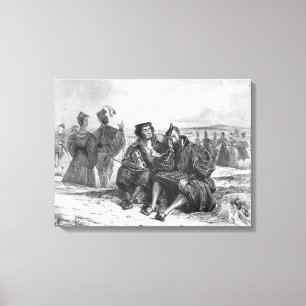 Faust och Wagner i konversation Canvastryck