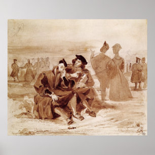 Faust och Wagner i konversation i Poster