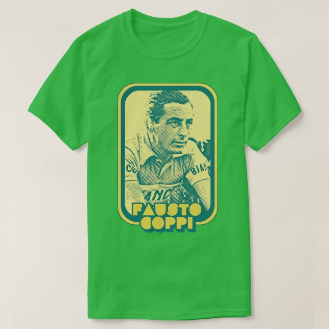 Fausto Coppi Retro Cycling Fläkt Art Design T Shirt (Design framsida)
