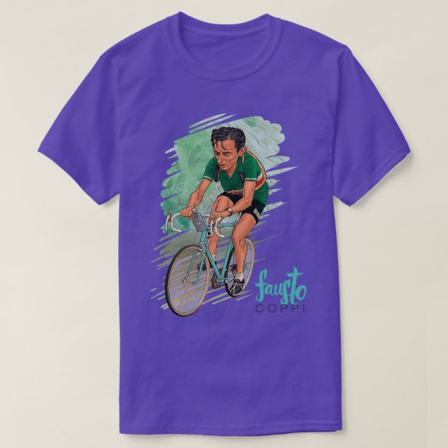 Fausto x27il Campionissimox27 Coppi T Shirt (Design framsida)