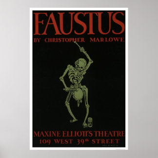 Faustus by Marlowe 1936 WPA Poster