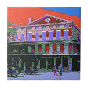 Fauvism: New Orleans Pontalba byggnad Kakelplatta
