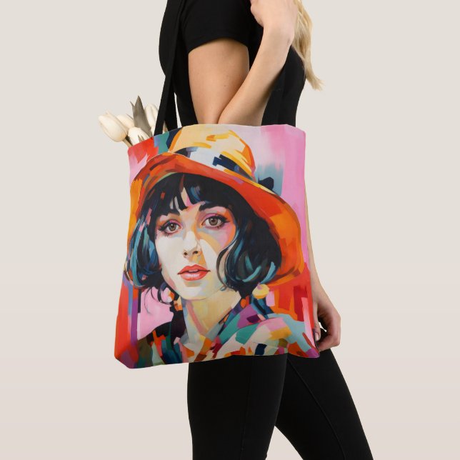 Fauvism Woman i Hat Tygkasse (Närbild)