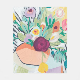 Fauvist Blommigt II Fleecefilt