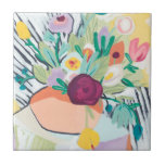 Fauvist Blommigt II Kakelplatta<br><div class="desc">Fauvist Blommigt II senast i juni Erica Vess. Har en fullt i vas av ljusa blommor och grön.| 161970FN</div>