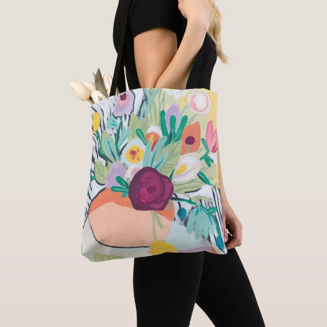Fauvist Blommigt II Tygkasse (Närbild)