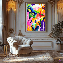 Fauvist Stil, färglös liggande i Fauvist Canvastryck