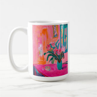 Fauvist Vas, definition av Rosa Flowers & Fauvism Kaffemugg