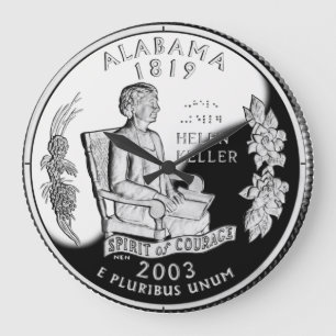 Faux Alabama State Quarter Spirit of Courage Stor Klocka
