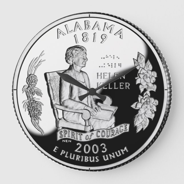 Faux Alabama State Quarter Spirit of Courage Stor Klocka (Framsida)