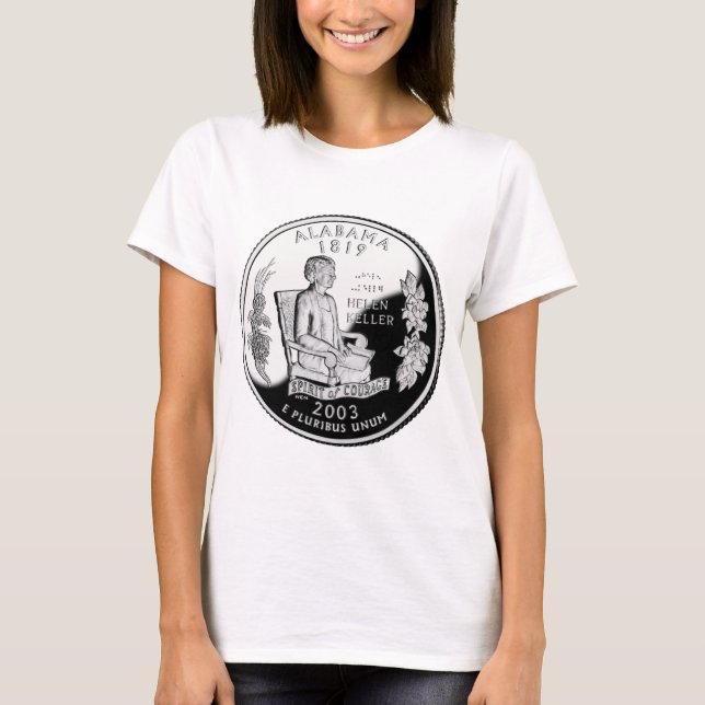 Faux Alabama State Quarter Spirit of Courage Tee (Framsida)