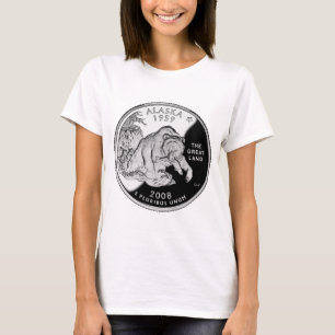 Faux Alaska-statens kvartal Underbara delstaten Gr T Shirt