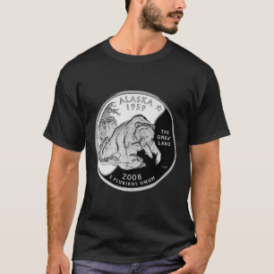 Faux Alaska-statens kvartal Underbara delstaten Gr Tee