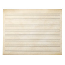 Faux Antique Music Manuscript Papprare stationär d