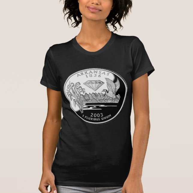Faux Arkansas State Quarter Crater of Diamonds Tee (Framsida)