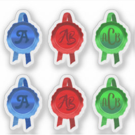 Faux Award/Certificate Seal Rosett band (BRG Initi Klistermärken