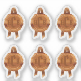 Faux Award/Certificate Seal Rosett band(BronzeInit Klistermärken