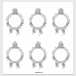 Faux Award/Certificate Seal Rosett band(Hollow/Sil Klistermärken