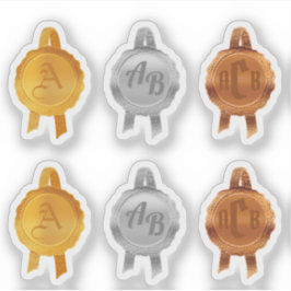 Faux Award/Certificate Seal Rosett band(InitMetAss Klistermärken