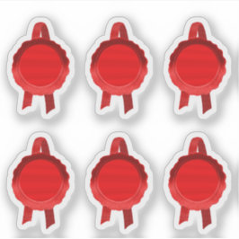 Faux Award/Certificate Seal Rosett band (Red Plain Klistermärken