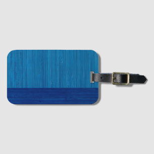 Faux Bamboo Gräns Wood Grain in Cobalt Blue Bagagebricka