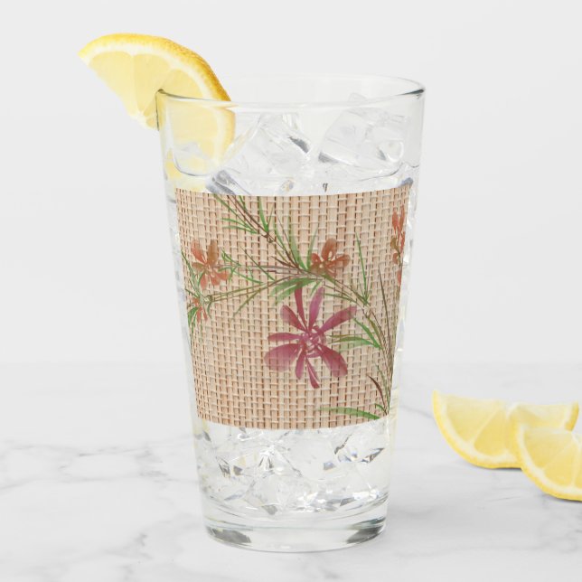 Faux Bamboo Mat Original Art Glass Glaskopp (Framsida Ice)