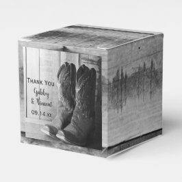 Faux Barn Wood Rustic CowboyBoots Westernare Bröll Presentaskar