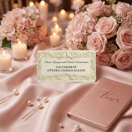 Faux Bas-Relief  Wedding Return Address Labels Adressetikett
