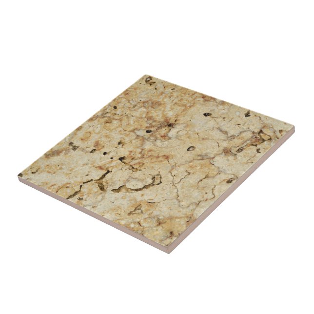 Faux Beige Brown Marble Stone Ceramic Tile Kakelplatta (Sidan)