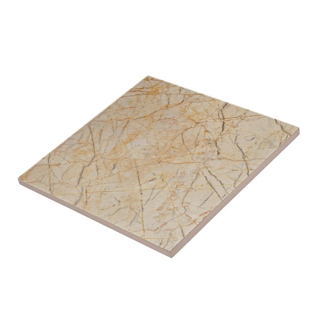 Faux Beige Brown Marble Stone Ceramic Tile Kakelplatta (Sidan)