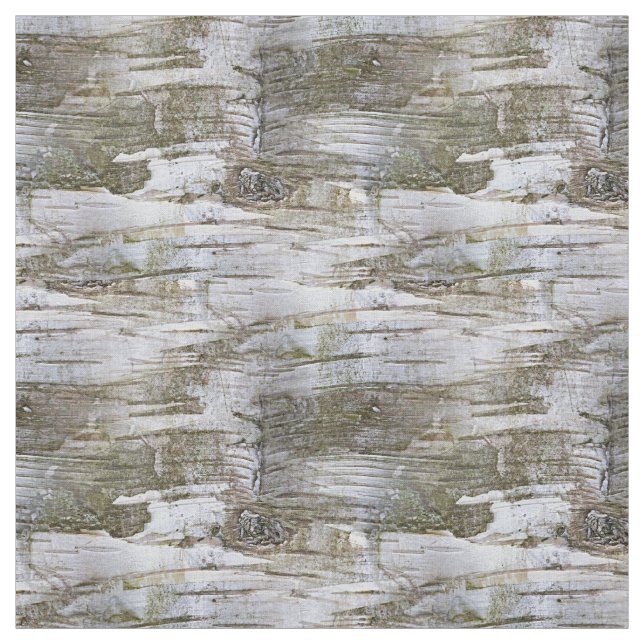Faux Birch Träd Bark Struktur Titta Mönster Tyg (Provkarta)