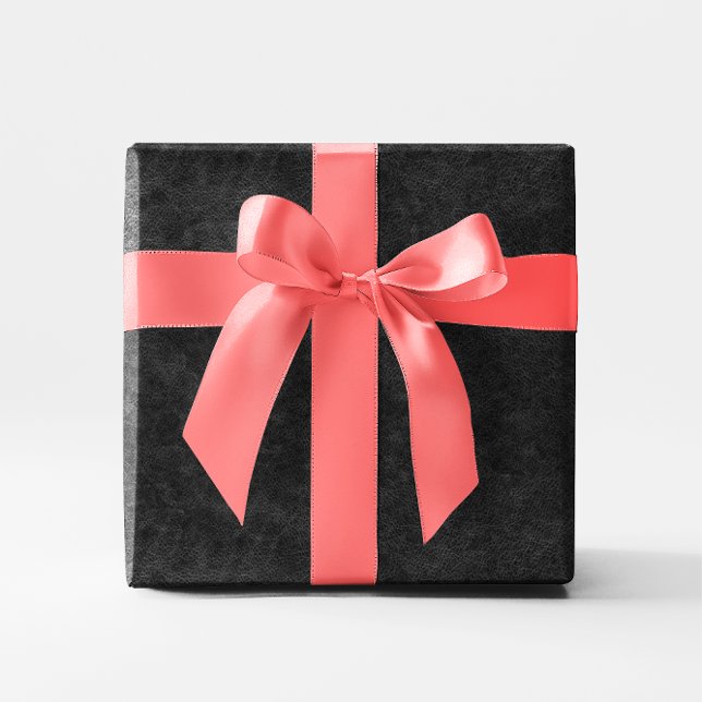 Faux Black Leather Presentpapper (Faux Black Leather Wrapping Paper)