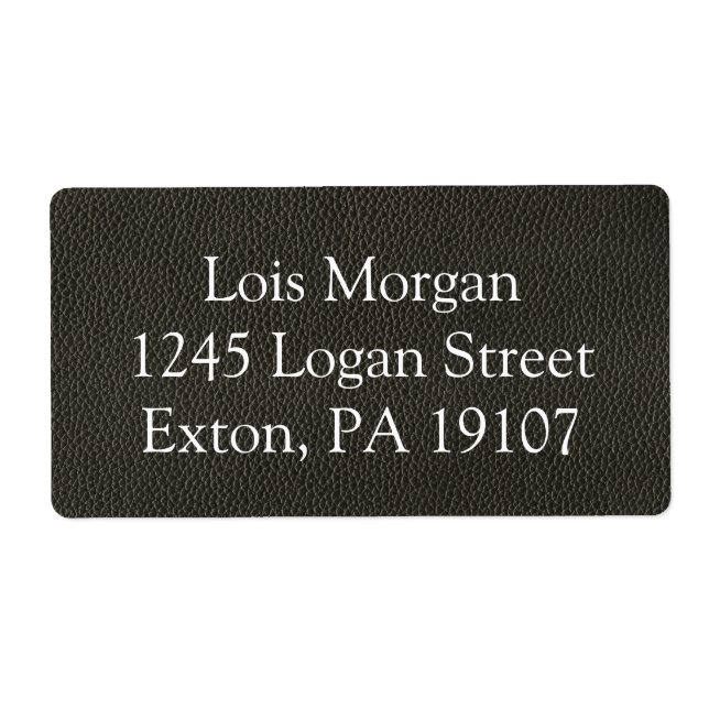 Faux Black Leather Struktur Fraktsedel (Framsidan)