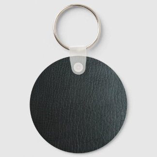 Faux Black Leather Struktur Nyckelring