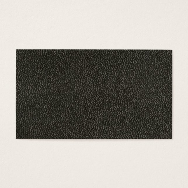 Faux Black Leather Struktur Visitkort (Framsidan)