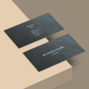 Faux Black Leather Struktur Visitkort
