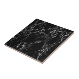 Faux Black Marble Stone Ceramic Tile Kakelplatta