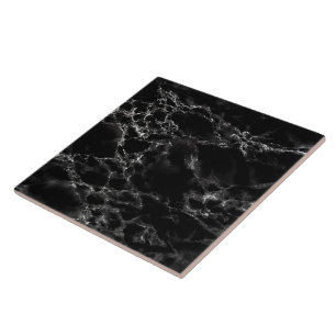 Faux Black Marble Stone Ceramic Tile Kakelplatta